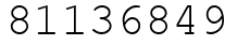 Число 81136849.