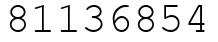 Число 81136854.