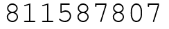 Число 811587807.