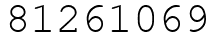 Число 81261069.