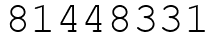 Число 81448331.