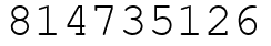 Число 814735126.