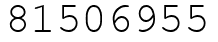 Число 81506955.