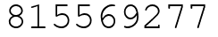 Число 815569277.