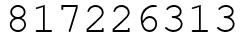 Число 817226313.