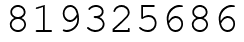 Число 819325686.