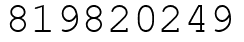 Число 819820249.