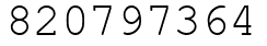 Число 820797364.