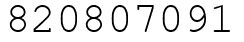 Число 820807091.