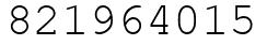 Число 821964015.