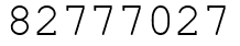 Число 82777027.
