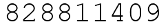 Число 828811409.
