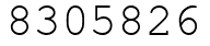 Число 8305826.