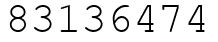 Число 83136474.
