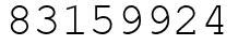Число 83159924.