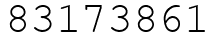 Число 83173861.