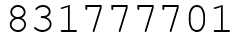 Число 831777701.