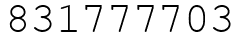 Число 831777703.