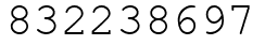 Число 832238697.