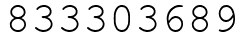 Число 833303689.