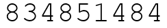 Число 834851484.