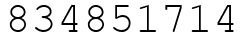 Число 834851714.