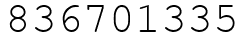 Число 836701335.