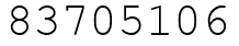 Число 83705106.