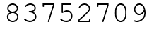 Число 83752709.