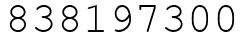 Число 838197300.