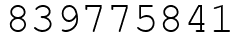 Число 839775841.
