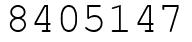 Число 8405147.