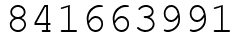 Число 841663991.