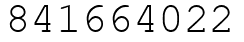 Число 841664022.
