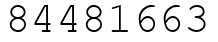 Число 84481663.