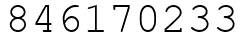 Число 846170233.