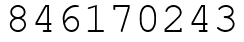 Число 846170243.