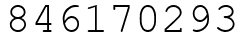 Число 846170293.