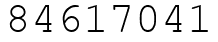 Число 84617041.
