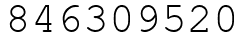 Число 846309520.