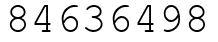 Число 84636498.