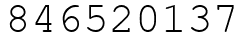 Число 846520137.