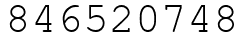 Число 846520748.