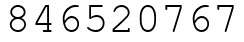 Число 846520767.
