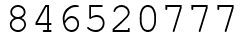 Число 846520777.