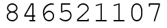 Число 846521107.