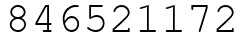Число 846521172.