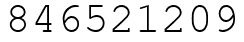 Число 846521209.