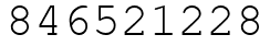 Число 846521228.