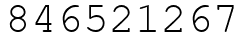 Число 846521267.